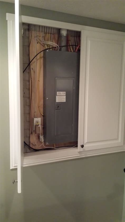 how to hide a electrical panel box with shelves|hiding electrical panel boxes.